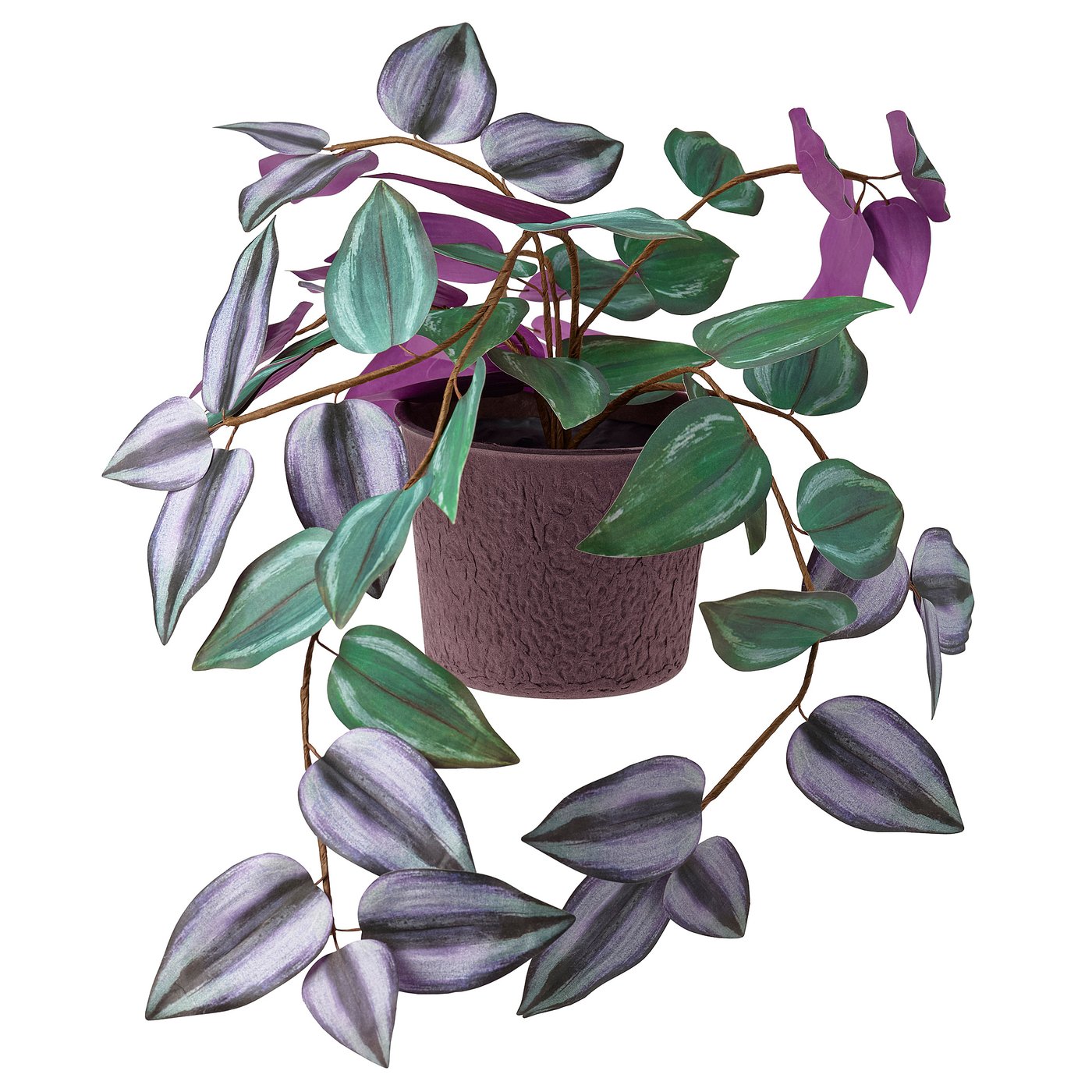SMÅTÄRNA artificial potted plant, paper/Spiderwort, 4