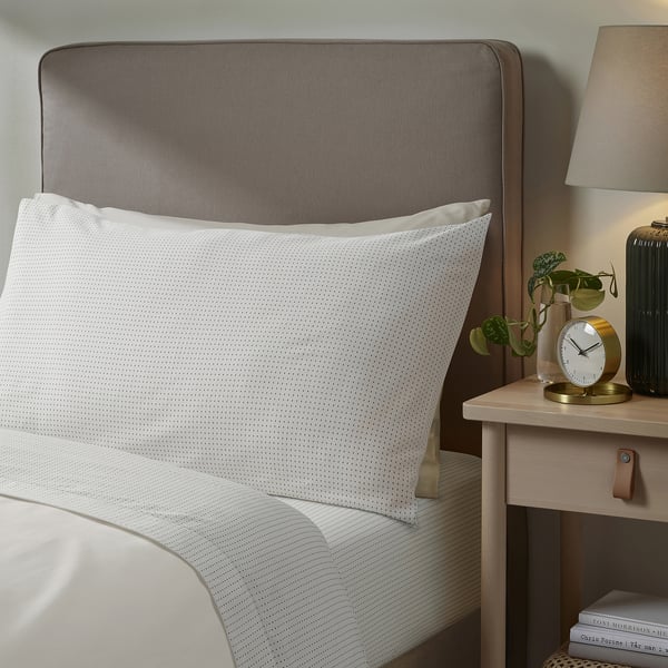 SMÅVÄNDEROT Sheet set, black/white, Twin