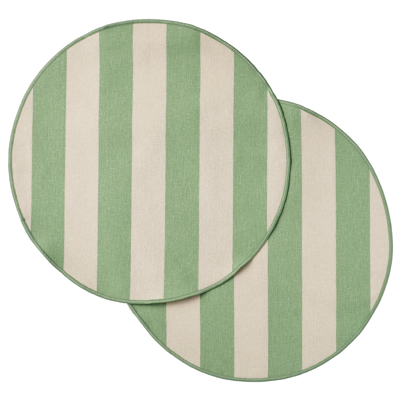 Placemat, Stripe Off-White/Light Green