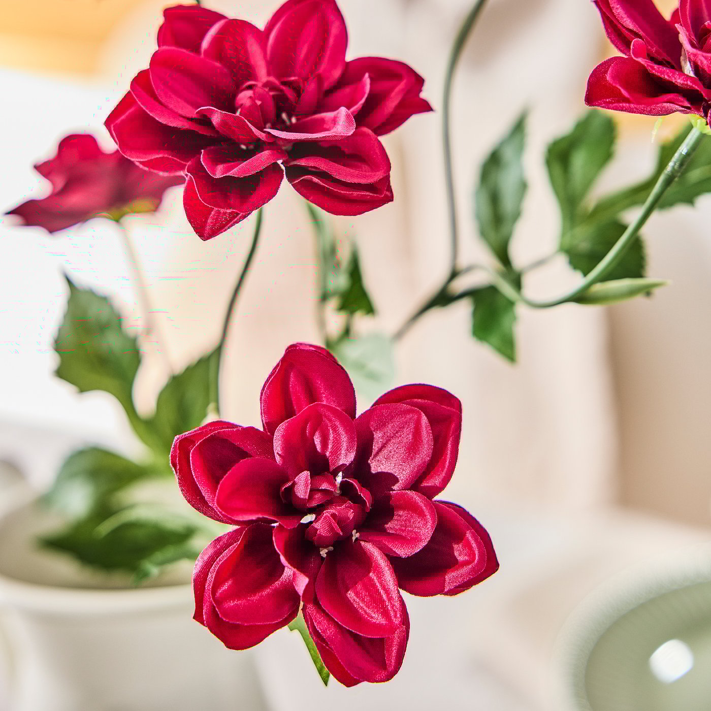 Artificial flower, indoor/outdoor Dahlia/dark pink 4
