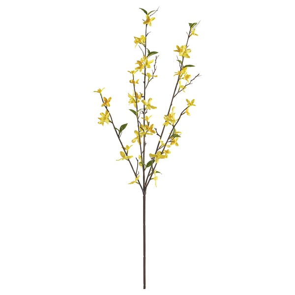 SMYCKA Artificial spray, indoor/outdoor/forsythia yellow, 27 ½ "
