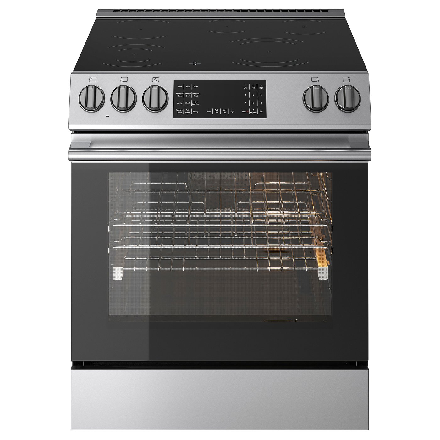 Range With Glass Ceramic Cooktop, Stainless Steel