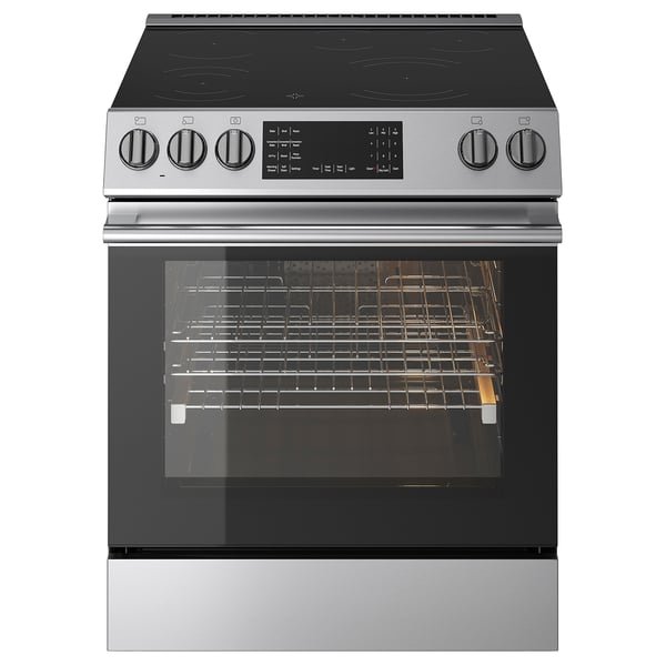 SNESSLINGE Range with glass ceramic cooktop, Stainless steel, 30 "