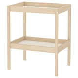 SNIGLAR Changing table, beech/white, 28 3/8x20 7/8 "