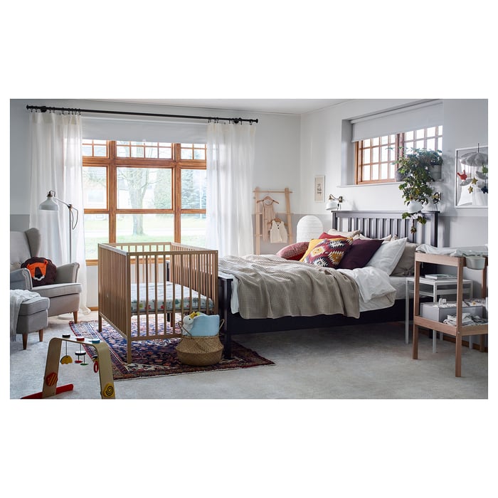 SNIGLAR Crib, beech, 27 1/2x52" IKEA