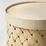 SNÖPLOG Basket with lid, set of 2, poplar