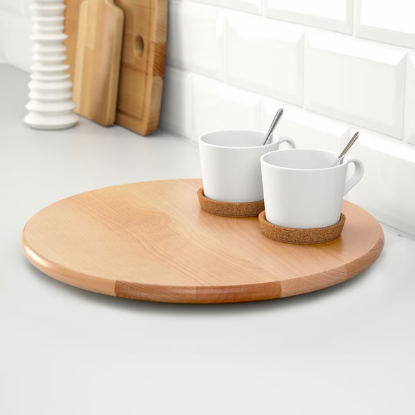 SNUDDA Lazy Susan, rubberwood, 15 "