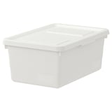 SOCKERBIT Box with lid, white, 15x9 ¾x6 "