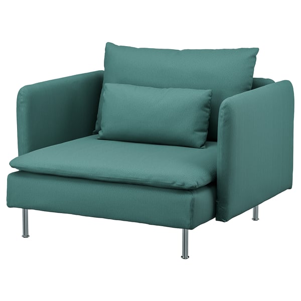 SÖDERHAMN Armchair, Kelinge gray-turquoise