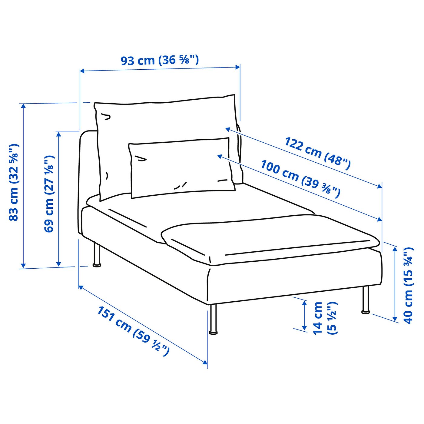SÖDERHAMN chaise, Viarp beige/brown - IKEA