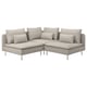 SÖDERHAMN Sectional, 3-seat corner, Fridtuna light beige