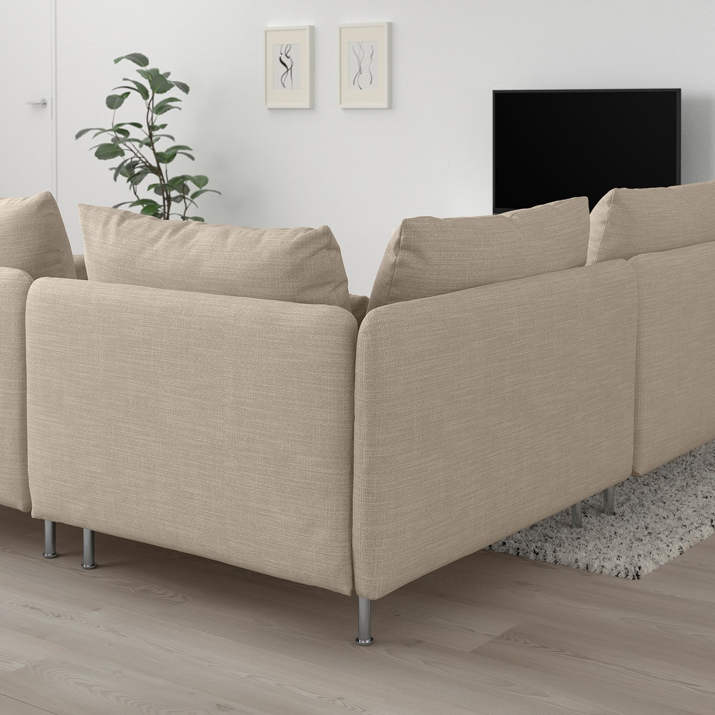 IKEA SÖDERHAMN SÖDERHAMN sectional, 4-seat with chaise, and open end Tonerud/gray