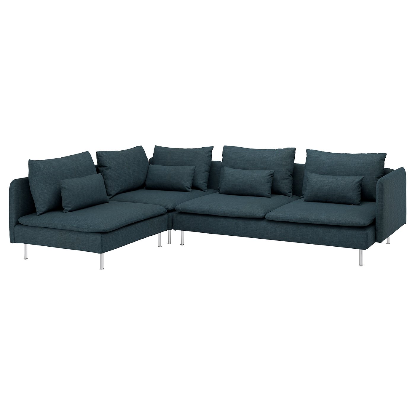 SÖDERHAMN sectional, 4-seat corner, with open end/Fridtuna dark