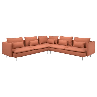 SÖDERHAMN Sectional, 5-seat, Kelinge rust