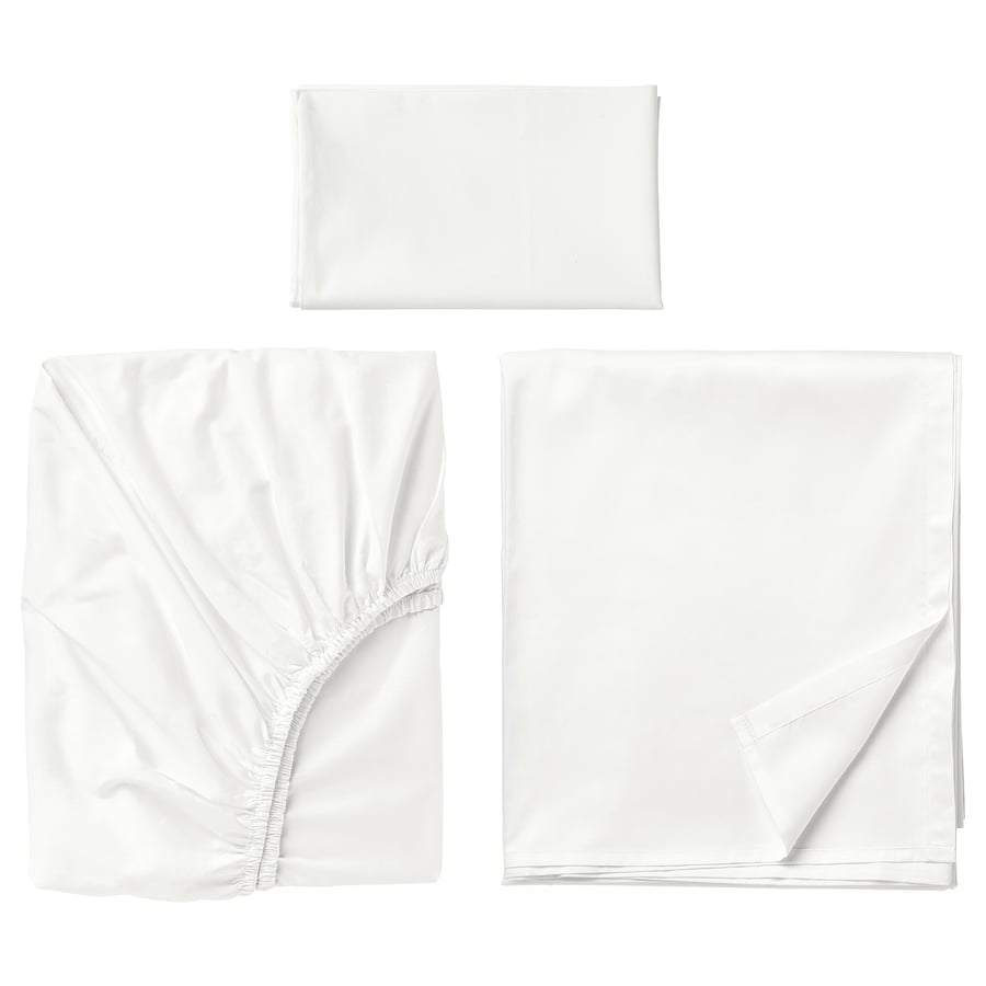 SÖMNTUTA Sheet set, white, Twin IKEA