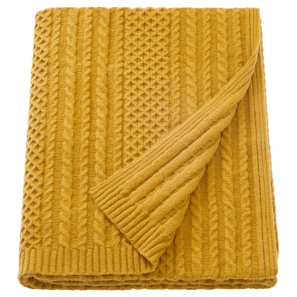 SÖRBYSKOGEN Throw, yellow, 51x67 "