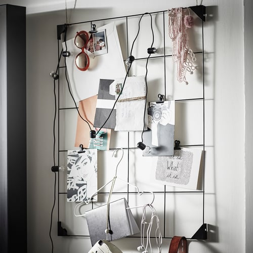 SÖSDALA memo board with clips, black, 23 ½x29 ½" IKEA