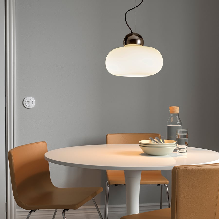 SOLHETTA LED bulb E12 450 lumen, globe opal, 5000 K - IKEA