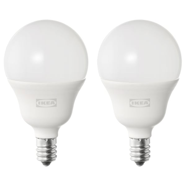 SOLHETTA LED bulb E12 450 lumen, globe opal, 5000 K