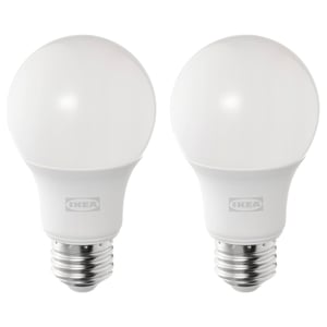SOLHETTA LED bulb E26 800 lumen, dimmable/globe opal
