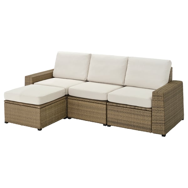 Solleron 3 Seat Modular Sofa Outdoor With Footstool Brown Brown Froson Duvholmen Beige Ikea,Decor Rest 2900 Sectional Price