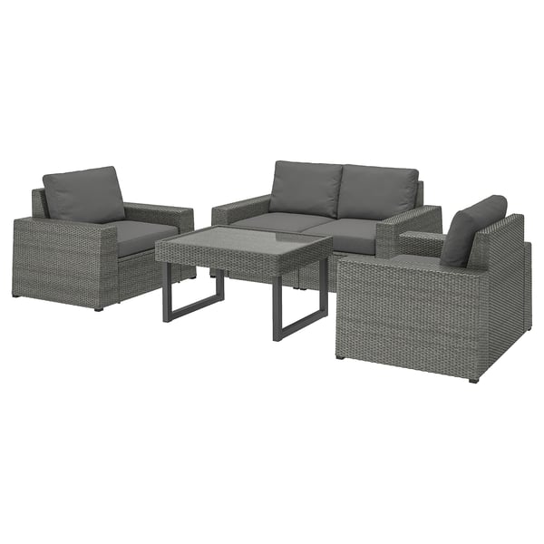 SOLLERÖN 4-seat conversation set, outdoor - dark gray ... on {keyword}