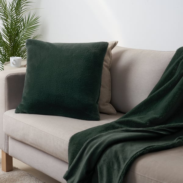 SOLTULPAN Cushion cover, dark green, 20x20" IKEA