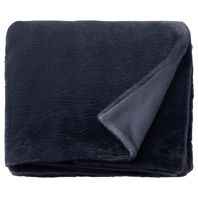 SOLTULPAN Throw, dark blue, 51x67" IKEA