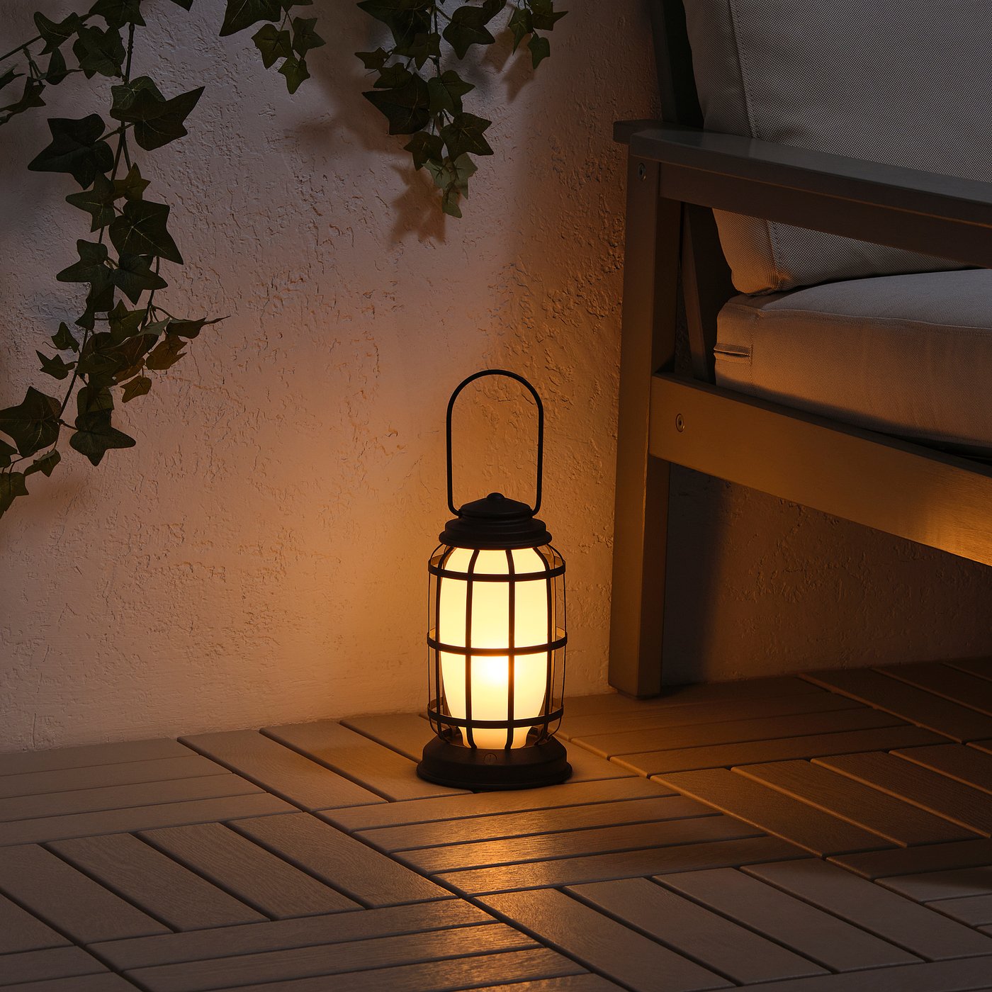 SOLUPPGÅNG LED lantern, outdoor battery operated/dimmable - IKEA