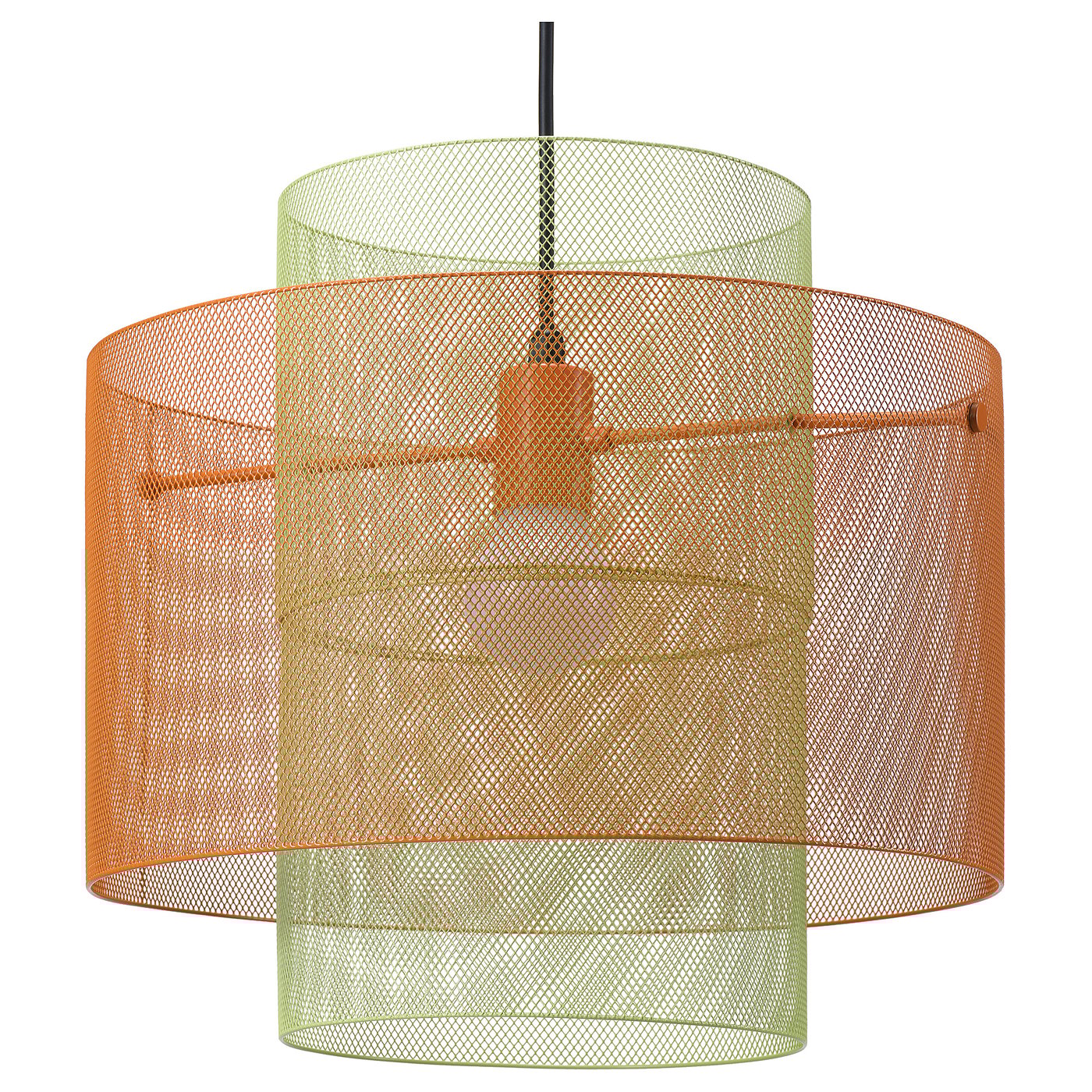 Ceiling Lamp, Mesh Orange/Light Green