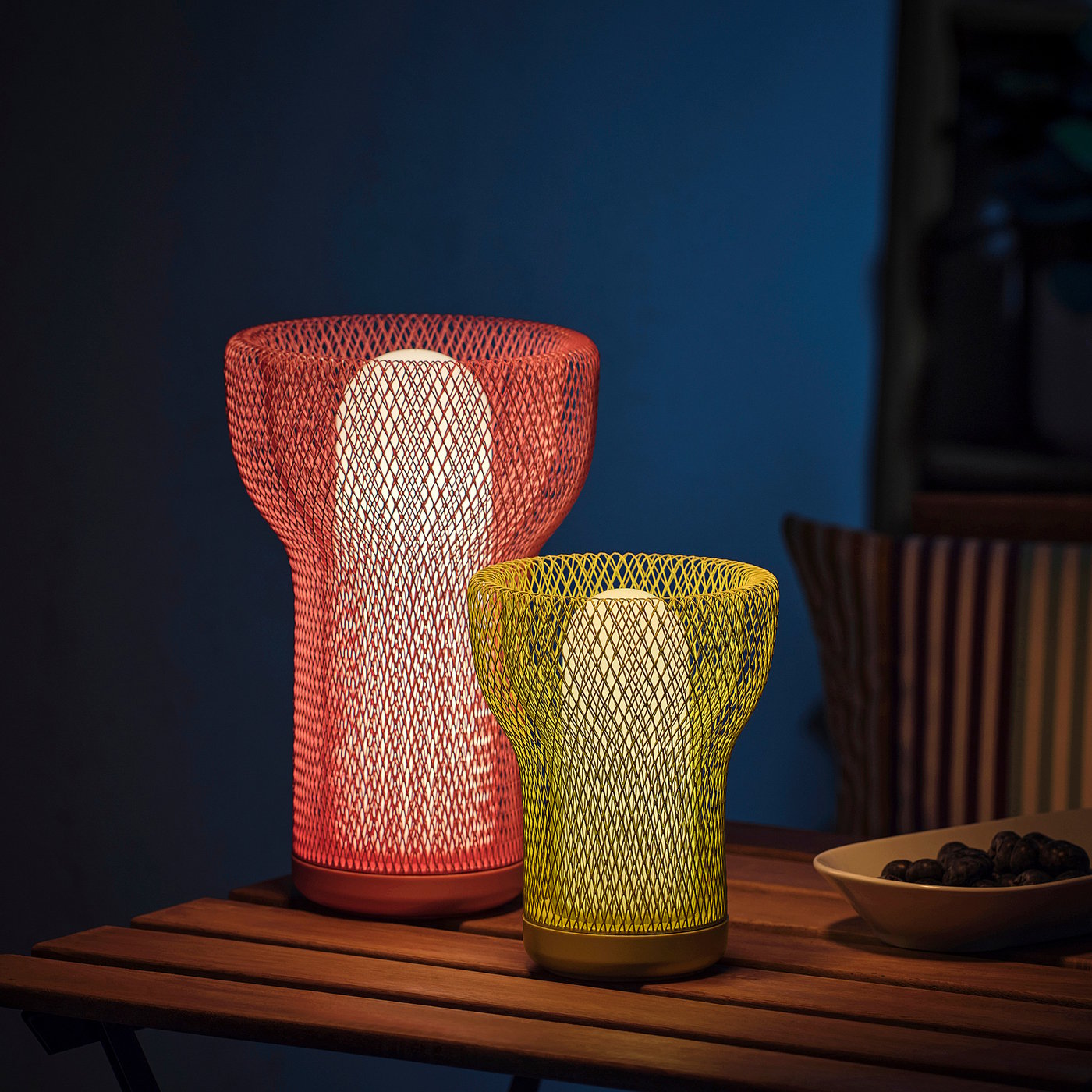 SOLVINDEN LED decorative light, battery operated mesh/outdoor pink