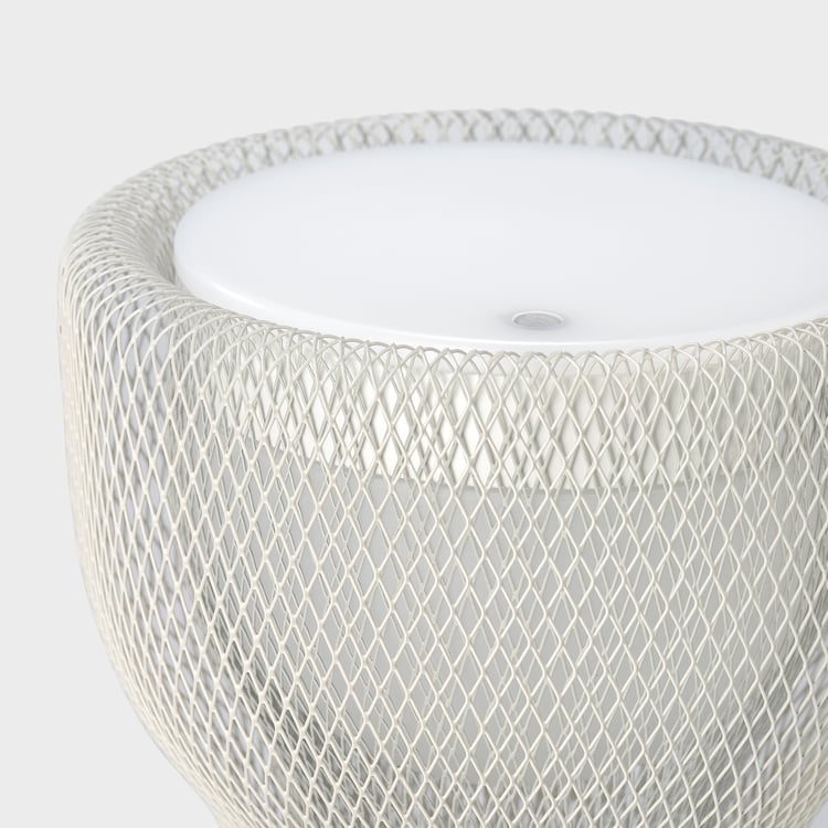 SOLVINDEN LED decorative light, floor, battery operated/mesh beige - IKEA