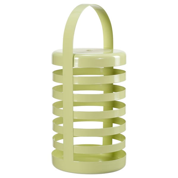 SOLVINDEN LED decorative table lamp, battery operated stripe/outdoor light green