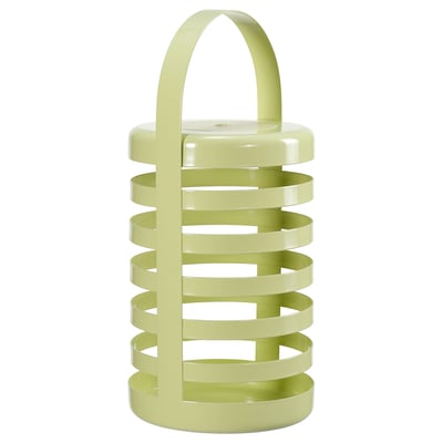 SOLVINDEN LED decorative table lamp, battery operated stripe/outdoor light green
