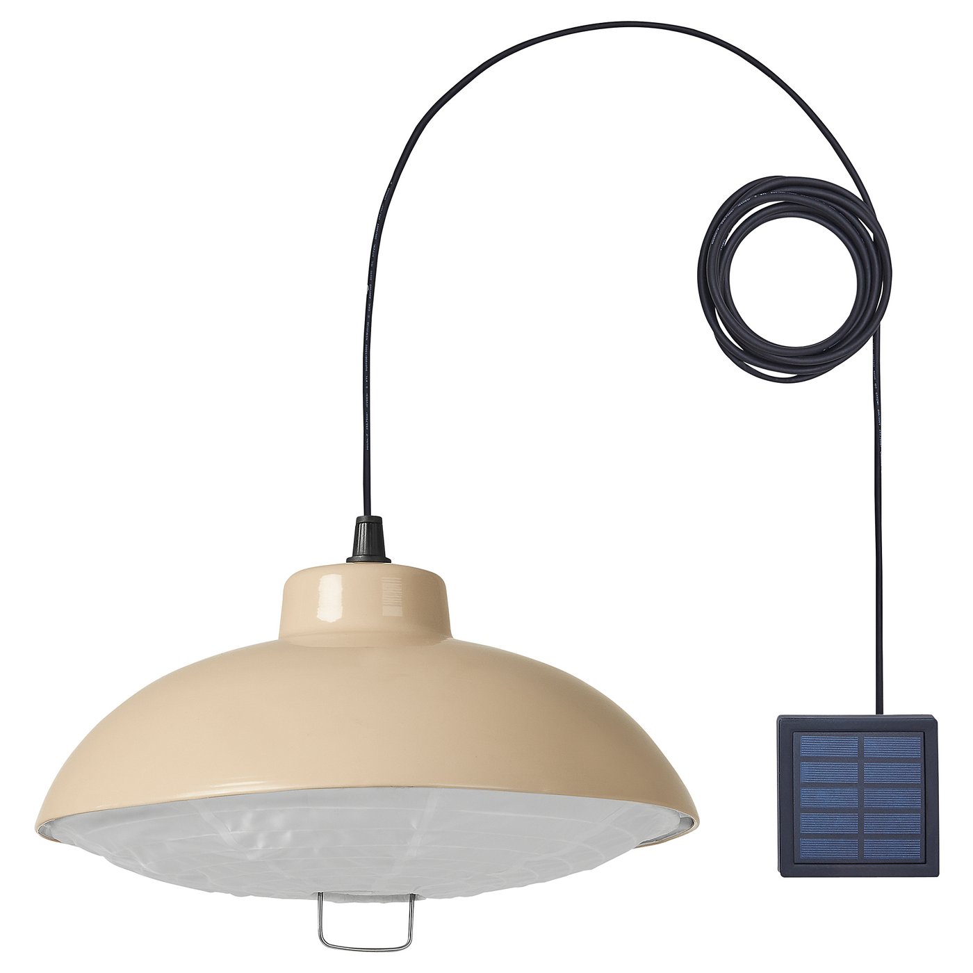 SOLVINDEN LED solarpowered pendant lamp, outdoor/beige, 15" IKEA