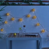 SOLVINDEN LED string light with 12 lights, battery operated/beige
