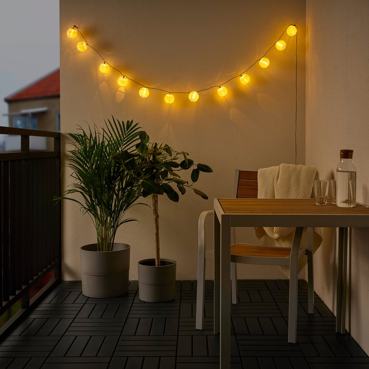 SOLVINDEN LED string light with 12 lights, outdoor/battery operated