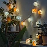 SOLVINDEN LED string light with 24 lights, outdoor battery operated/globe multicolor