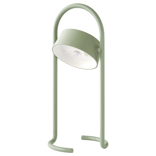 SOLVINDEN LED table lamp, battery operated/outdoor green, 11 1/4 "