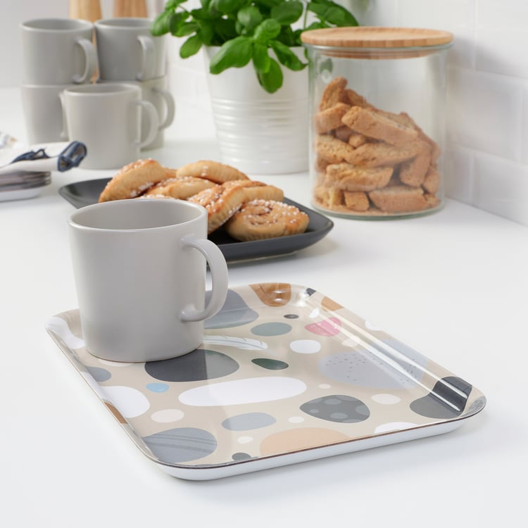 SOMMARFLOX Tray, patterned stones/multicolor, 8x11" IKEA