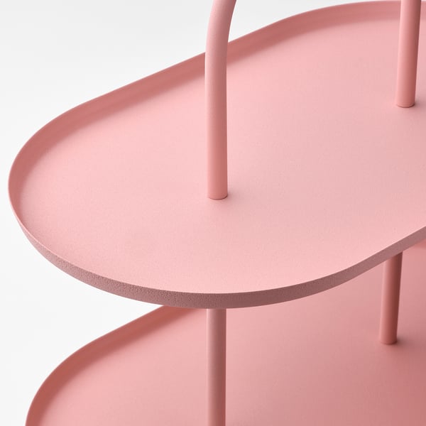 SOMMARÖGA Serving stand, two tiers, pink
