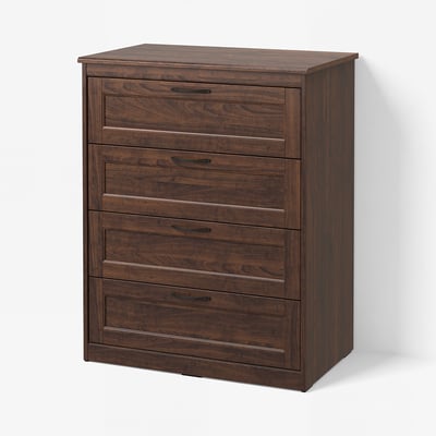 SONGESAND 4-drawer dresser, brown, 32 1/4x40 1/2 "