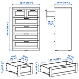 SONGESAND 6-drawer chest, white, 32 1/4x49 5/8 "