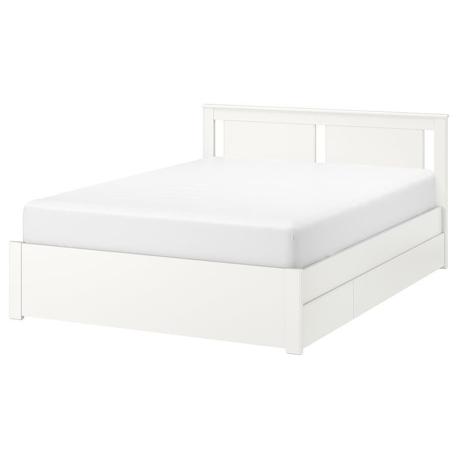 White Beds Modern, Affordable White Bed Frames IKEA