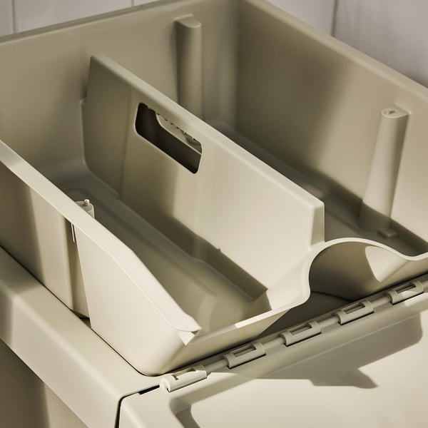 SORTERA Insert with compartments, beige, 15x17 3/4x5 1/2 "