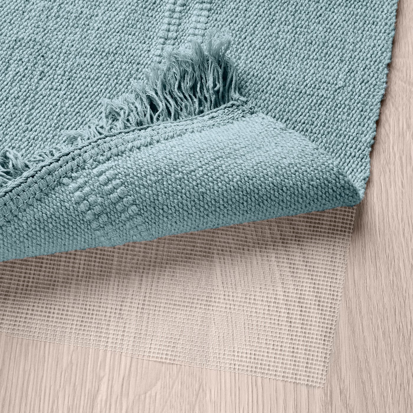 Rug, flatwoven, light blue 3