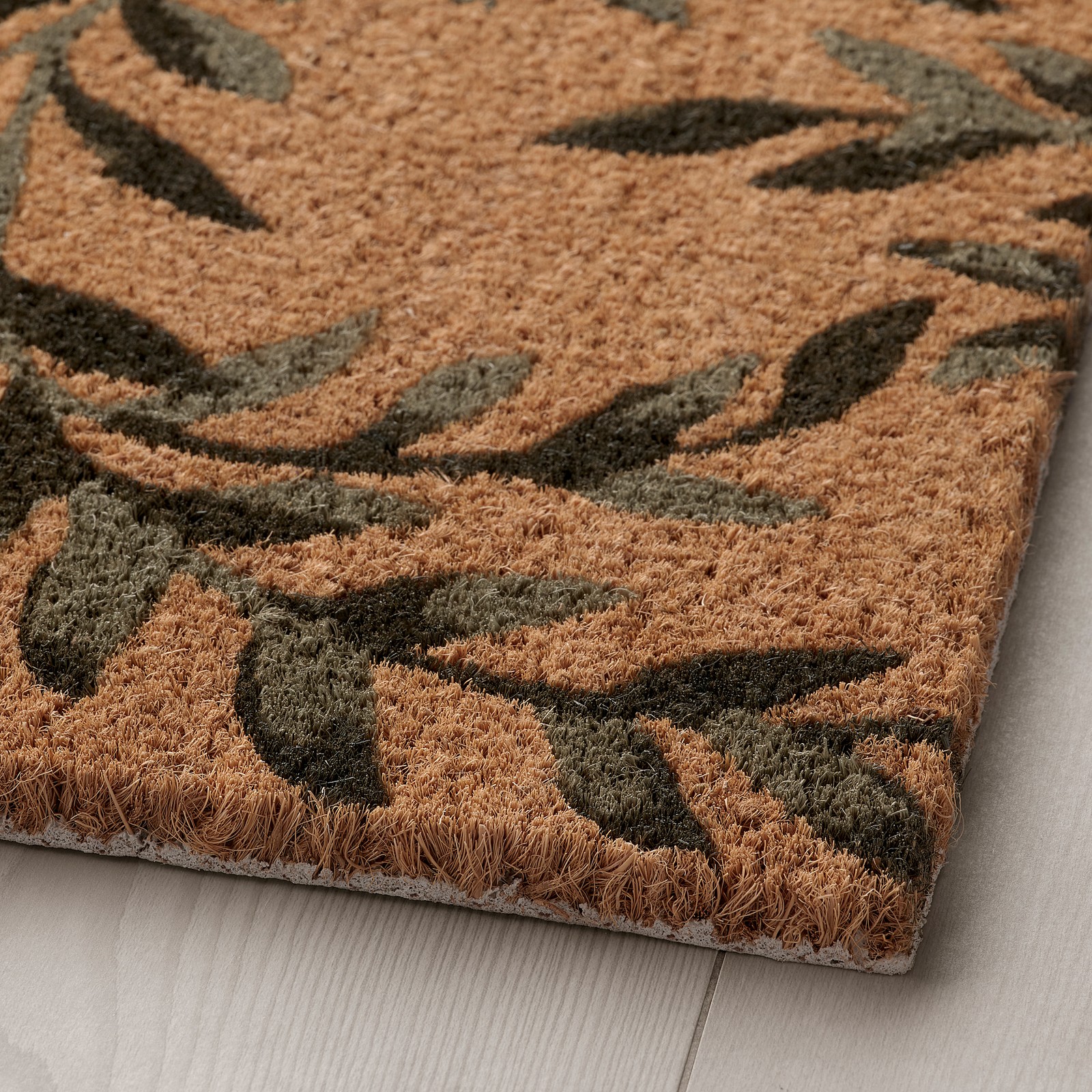 SPARKÄR Door mat, indoor, green leaves, 1'4"x2'0" IKEA