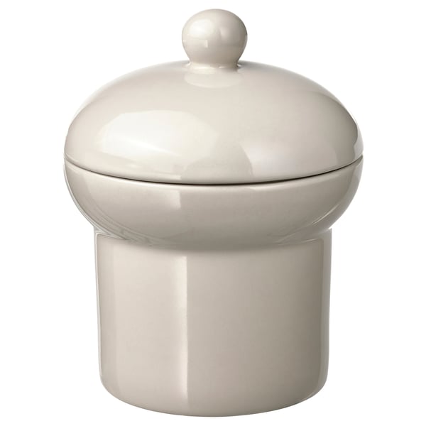 SPINNARHAJ Jar with lid, off-white, 5 - IKEA