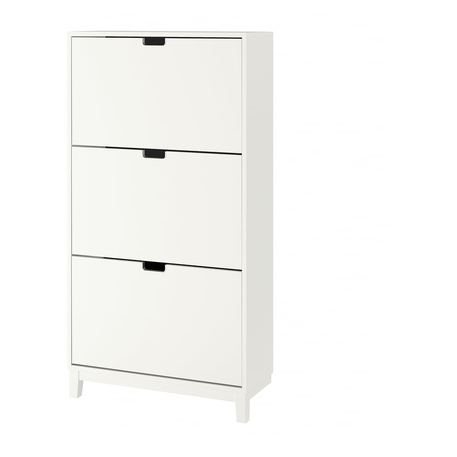 STÄLL Shoe cabinet with 3 compartments, white, 31 1/8x58 1/4" - IKEA