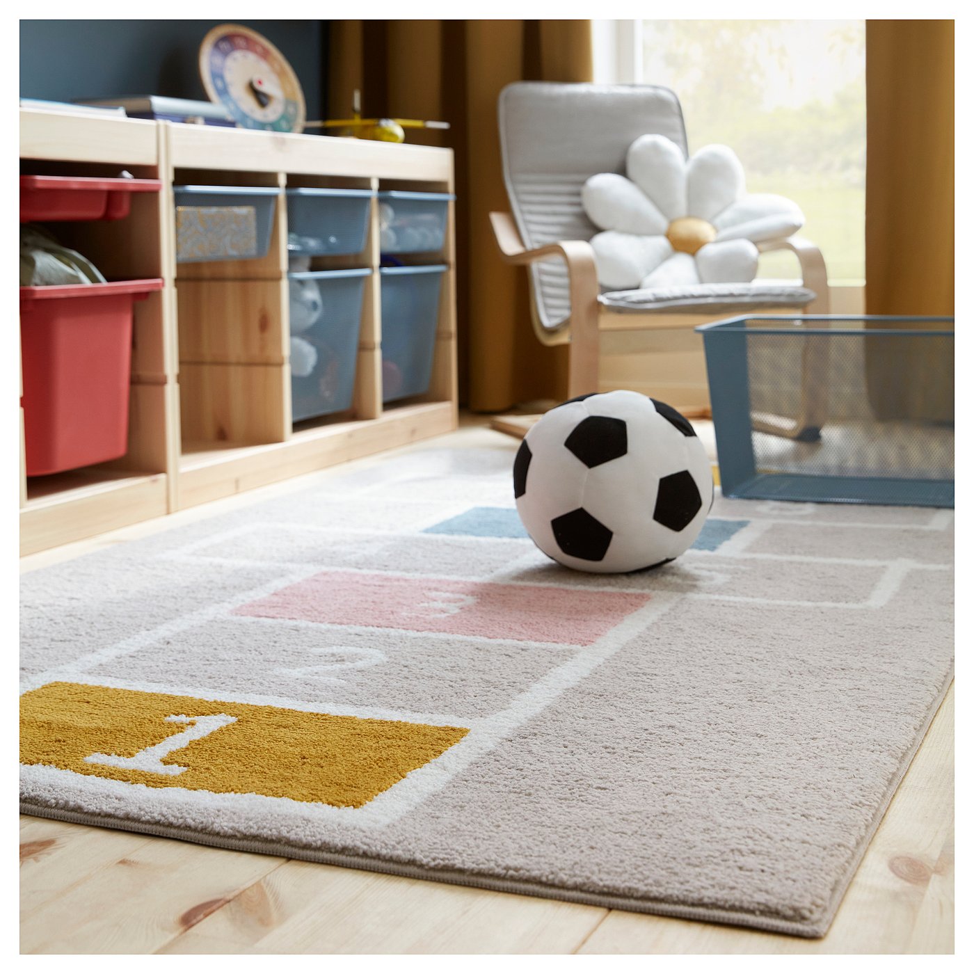 STÄPPSPARV rug, beige, 3'3